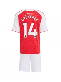 Arsenal Viktor Gyokeres #14 Replika Hemmakläder Barn 2025-26 Kortärmad (+ byxor)
